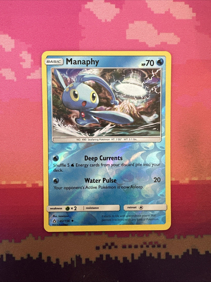 Pokemon Card Manaphy Ultra Prism Reverse Holo Uncommon 42/156 NM