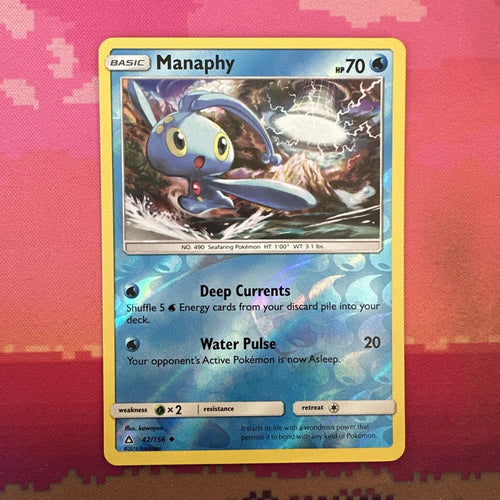 Pokemon Card Manaphy Ultra Prism Reverse Holo Uncommon 42/156 NM
