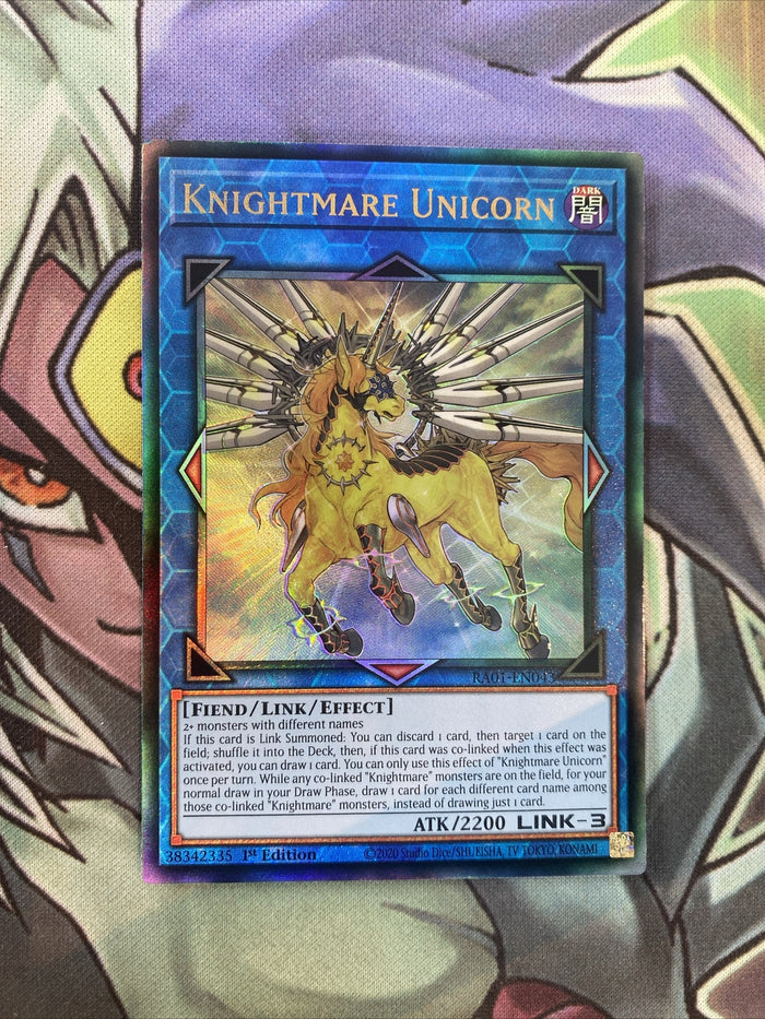 RA01-EN043 Knight Unicorn New Ultimate Rare 1st Edition NM Yugioh Card