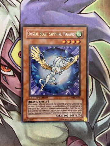 CT04-EN002 Crystal Beast Sapphire Pegasus Secret Rare Limited Ed NM Yugioh Card
