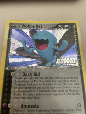 Wobbuffet Reverse Holo Pokemon Card EX Team Rocket Returns 47/109 Ungraded MP (back)