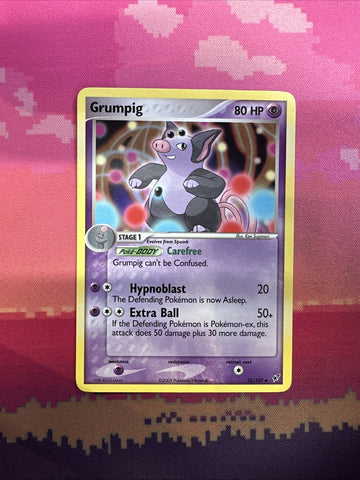 Pokemon Card Grumpig EX Deoxys Uncommon 32/107 Near Mint