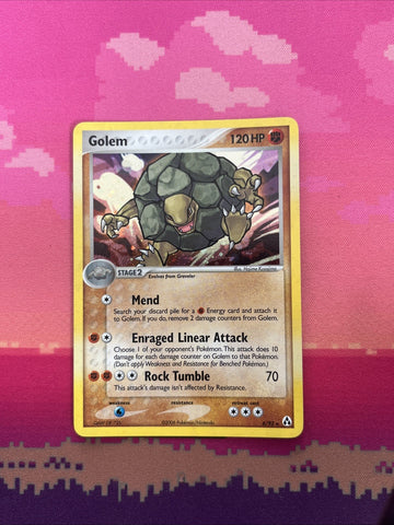 Pokemon Card Golem EX Hidden Legends Holo Rare 6/92 Near Mint