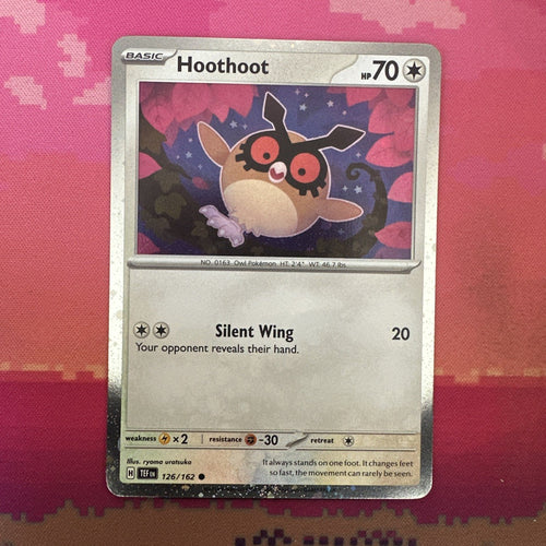Pokemon Card Hoothoot Temporal Forces Cosmo Holo 126/162 NM
