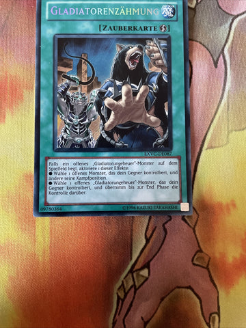 EXVC-EN087 Gladiator Taming - Secret Rare - 1st Edition - YuGiOh! LP GERMAN (back)