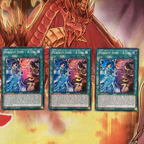 PHRA-EN058 3 x Perfect Sync - A-Un Super Rare 1st Edition YuGiOh NEW