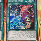 PHRA-EN058 3 x Perfect Sync - A-Un Super Rare 1st Edition YuGiOh NEW