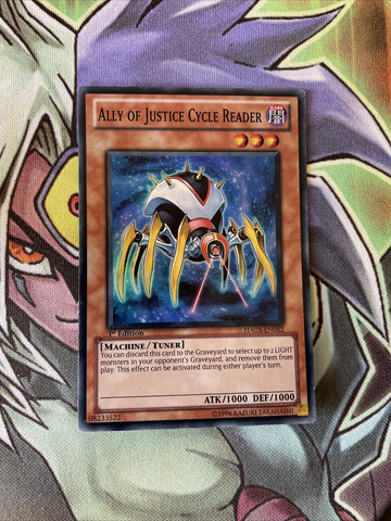 HA03-EN052 Ally Of Justice Cycle Reader Super Rare 1st Edition NM YuGiOh Card