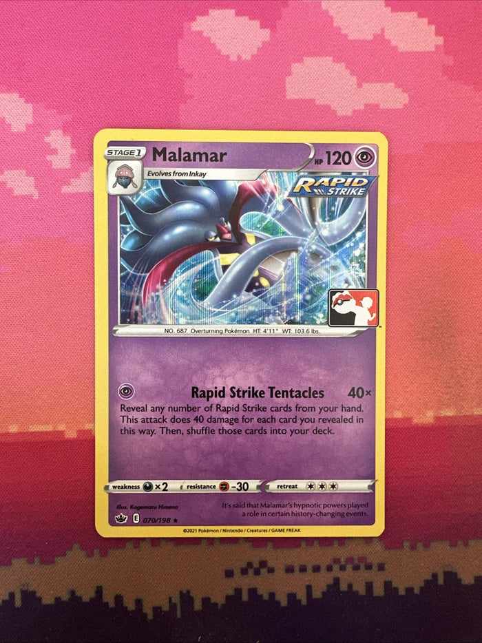 Pokemon Card Malamar Prize Pack Holo Chilling Reign 070/198 Near Mint