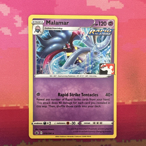 Pokemon Card Malamar Prize Pack Holo Chilling Reign 070/198 Near Mint