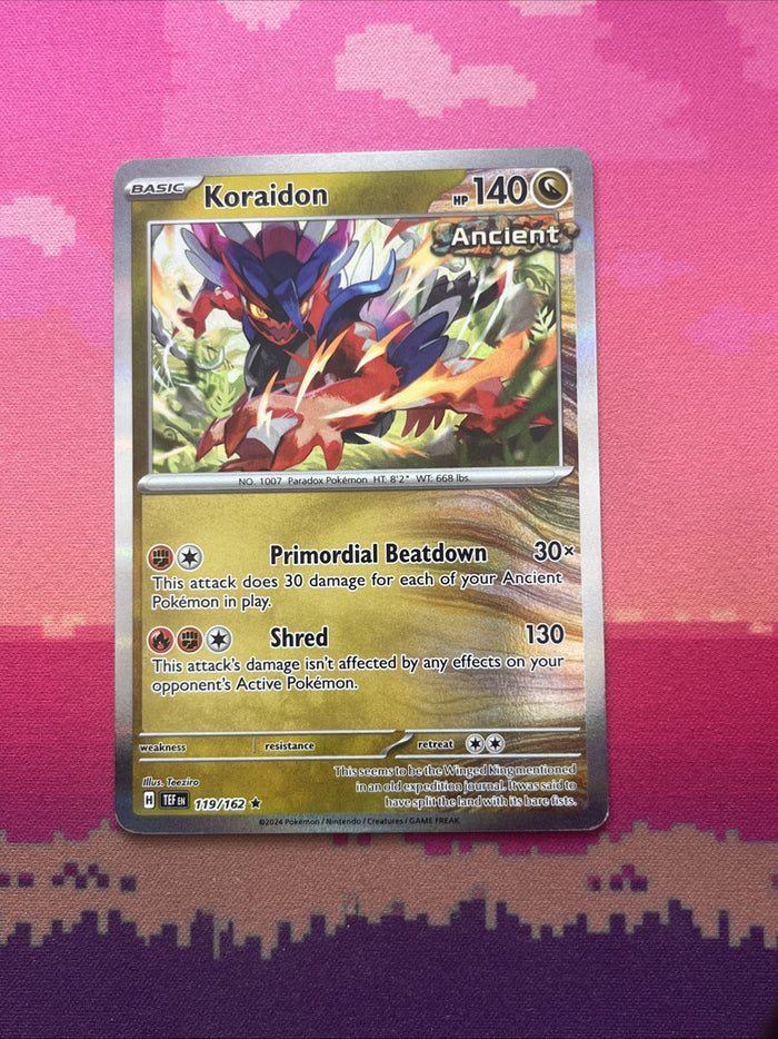 Pokemon Card Koraidon Temporal Forces Holo Rare 119/162 Near Mint