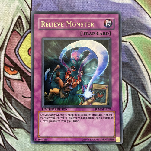 JUMP-EN021 Relieve Monster Ultra Rare Limited Edition Near Mint Yugioh Card