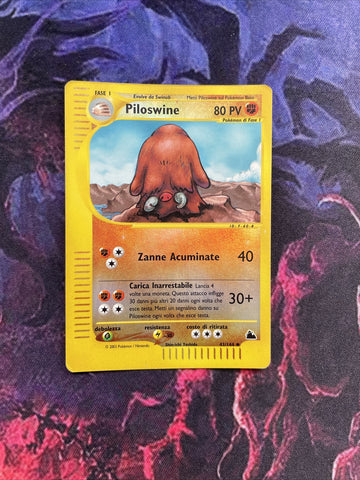 Piloswine 43/144 REVERSE HOLO Skyridge Set Pokemon Card VG ITALIAN