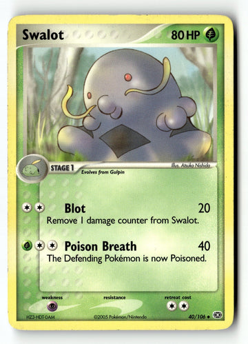 Pokemon Card Swalot LP Emerald 40/106