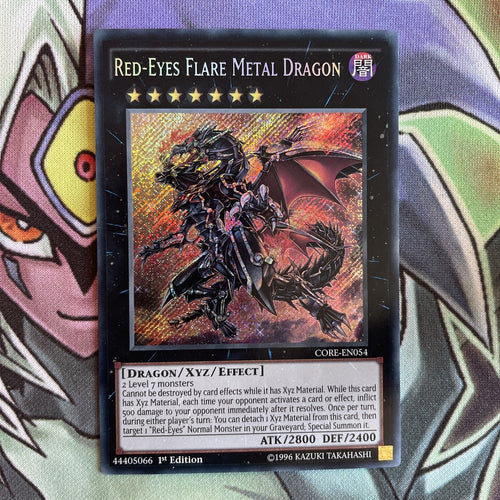CORE-EN054 Red-Eyes Flare Metal Dragon Secret Rare 1st Edition NM Yugioh Card