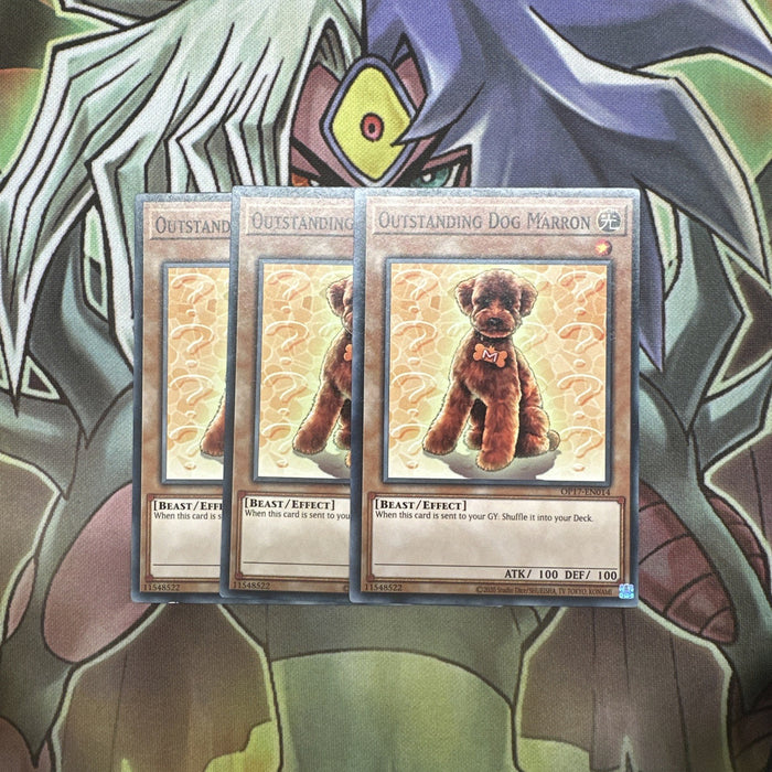 OP17-EN014 x3 Outstanding Dog Marron Common Excellent Condition Yugioh