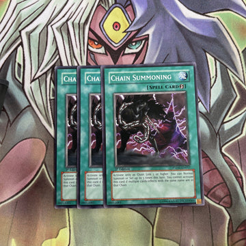 PTDN-EN057 x3 Chain Summoning Common Excellent Condition Yugioh