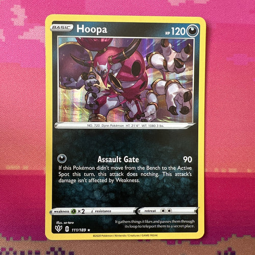 Pokemon Card Hoopa Darkness Ablaze Holo Rare 111/189 NM