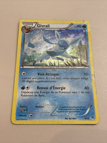 Glaceon 4/12 Holo 2013 Promo McDonald's Pokemon Heavy Play (back)
