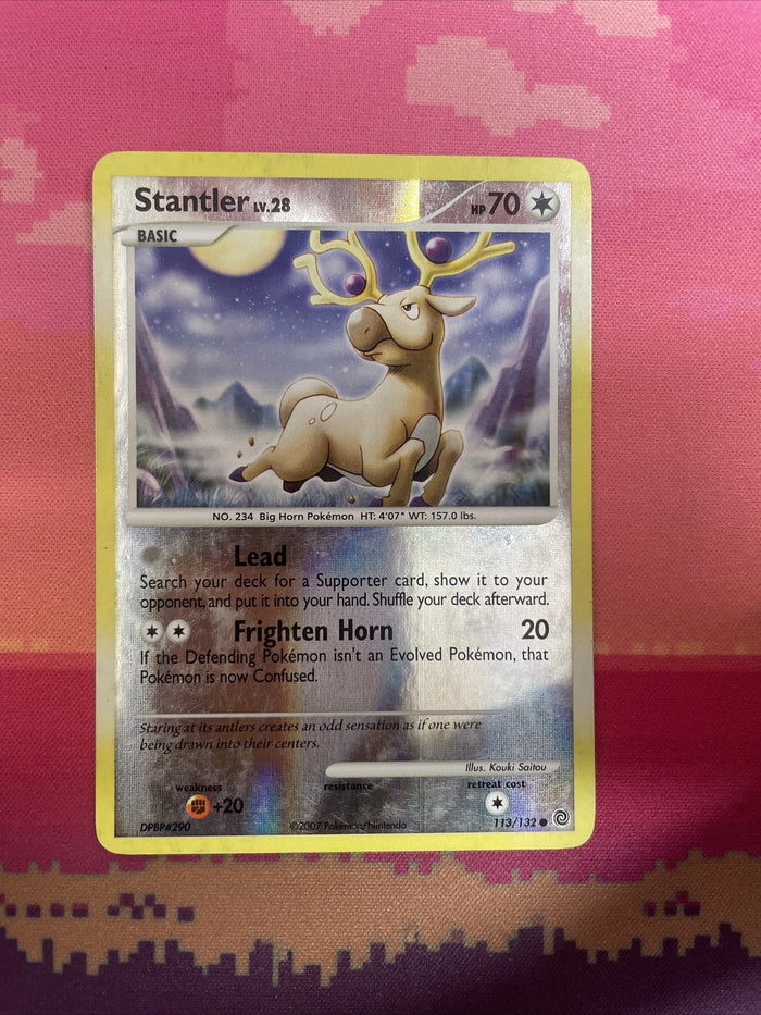 Pokemon Card Stantler Secret Wonders Reverse Holo 113/132 Near Mint