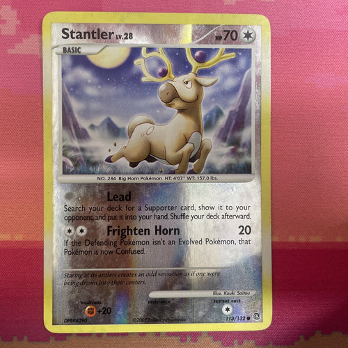 Pokemon Card Stantler Secret Wonders Reverse Holo 113/132 Near Mint