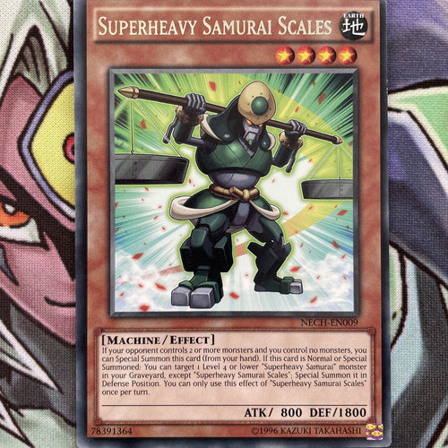 NECH-EN009 Superheavy Samurai Scales UNL Edition Near Mint Condition Yugioh Card