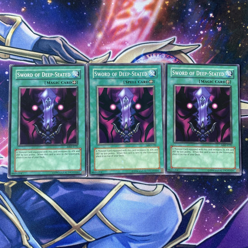 MRD-E132 x3 Sword Of Deep-Seated Yugioh Playset