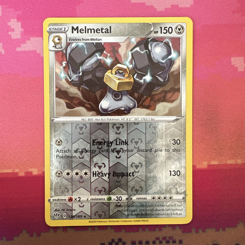 Pokemon Card Melmetal Darkness Ablaze Reverse Holo Rare 130/189 NM