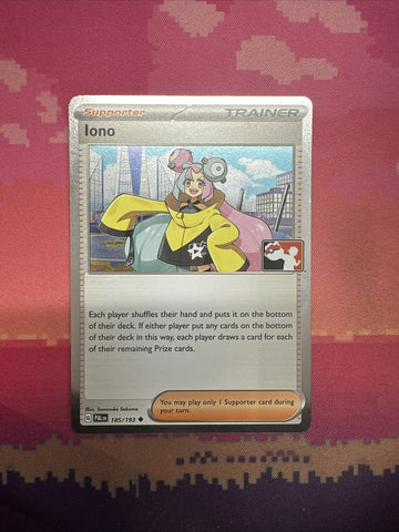 Pokemon Card Iono Prize Pack Holo 185/193 Near Mint
