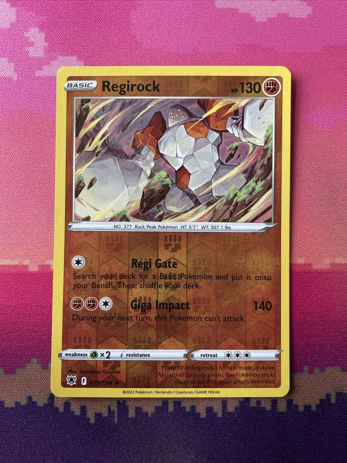 Pokemon Card Regirock Astral Radiance Reverse Holo Rare 075/189 NM