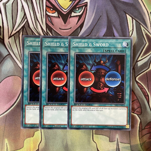 SBLS-EN014 x3 Shield & Sword Common Excellent Condition Yugioh