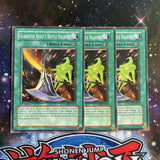 GLAS-EN055 x3 Gladiator Beast's Battle Halberd Common Playset Yugioh