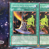 GLAS-EN055 x3 Gladiator Beast's Battle Halberd Common Playset Yugioh