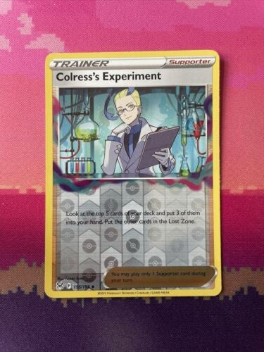 Pokemon Card Colress's Experiment Lost Origin Reverse Holo 155/196 Near Mint