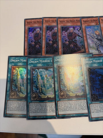x12 Card Dream Mirror Deck Core Super Rare Deck Builder Ikelos, Morpheus, Terror (back)