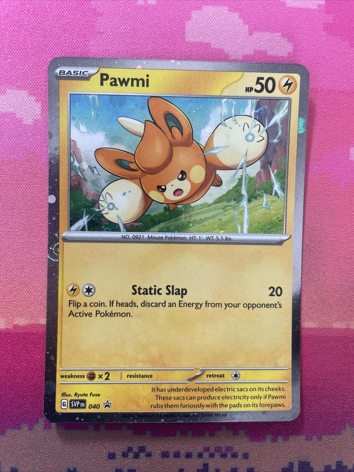 Pokemon Card Pawmi Black Star Promo Holo 040 NM