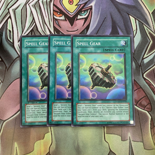 LODT-EN049 x3 Spell Gear Common Excellent Condition Yugioh