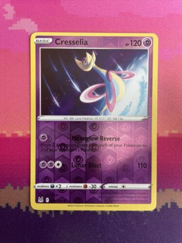 Pokemon Card Cresselia Lost Origin Reverse Holo Rare 074/196 Near Mint