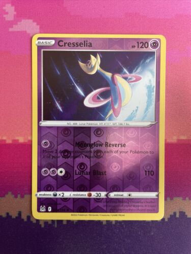 Pokemon Card Cresselia Lost Origin Reverse Holo Rare 074/196 Near Mint