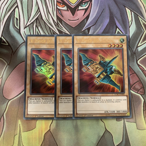 LCKC-EN082 x3 V-Tiger Jet Ultra Rare Excellent Condition Yugioh