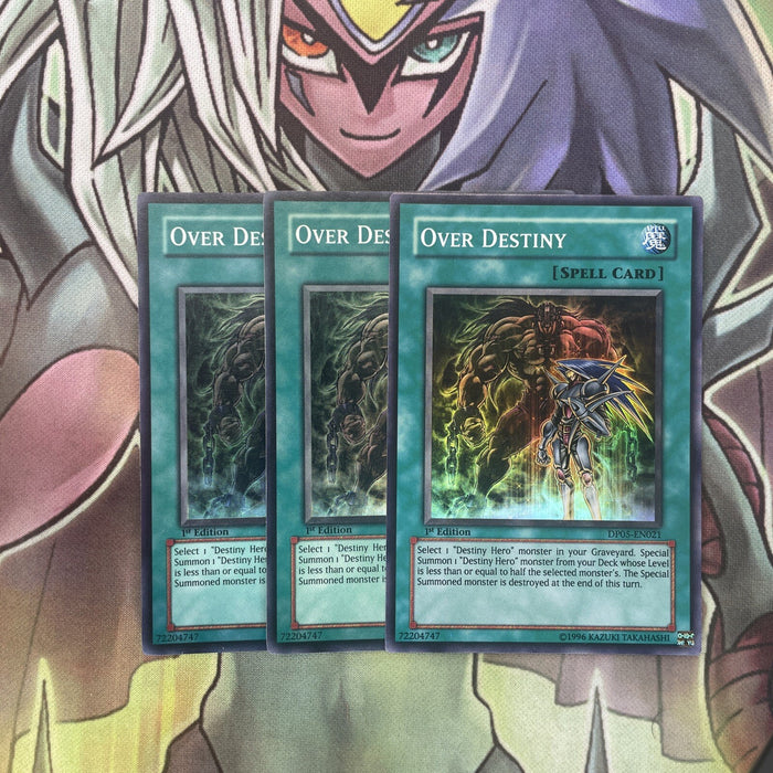 DP05-EN021 x3 Over Destiny Super Rare Excellent Condition Yugioh