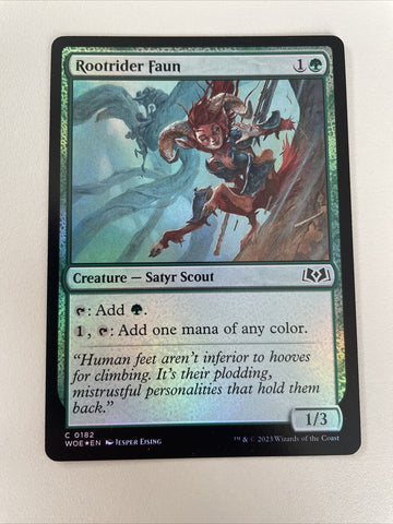 Rootrider Faun Foil Wilds Of Eldraine - Excellent Magic MTG