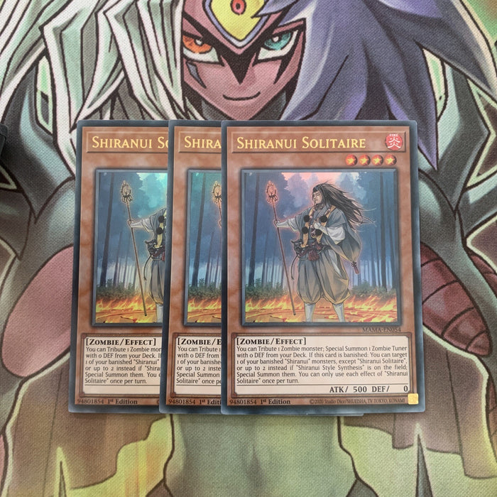 MAMA-EN054 x3 Shiranui Solitaire Ultra Rare Excellent Condition Yugioh