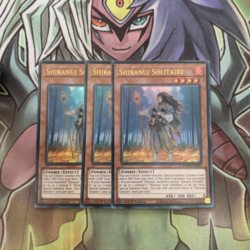 MAMA-EN054 x3 Shiranui Solitaire Ultra Rare Excellent Condition Yugioh