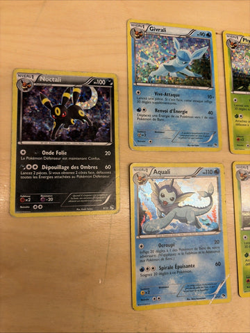 x7 Eeveelution McDonald’s 2013 FRENCH Poor/Heavy Played Set Holo (back)