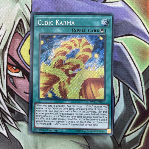 MVP1-ENS41 Cubic Karma Secret Rare 1st Edition NM Yugioh Card
