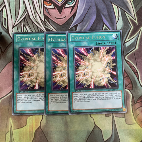LCGX-EN185 x3 Overload Fusion Rare Excellent Condition Yugioh