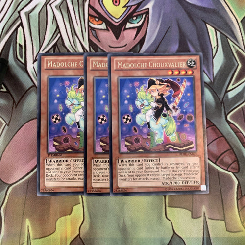 REDU-EN023 x3 Madolche Chouxvalier Rare Excellent Condition Yugioh