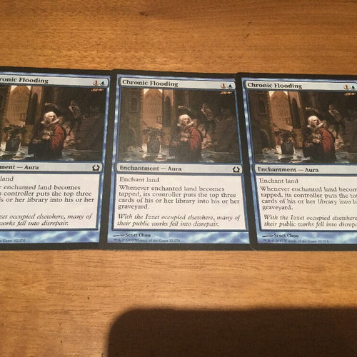3x Chronic Flooding -Return to Ravnica Excellent Magic MTG