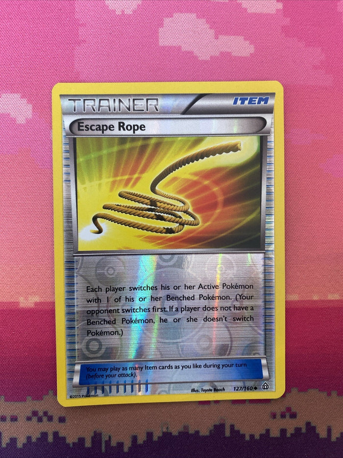 Pokemon Card Escape Rope Primal Clash Reverse Holo 127/160 Near Mint